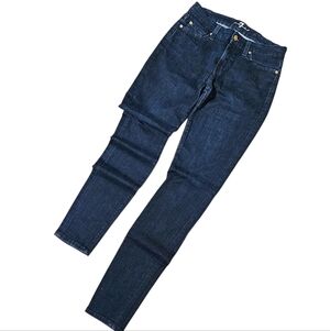 7 For All Mankind Dark Indigo Mid Rise The Skinny Denim Jeans Size 27
